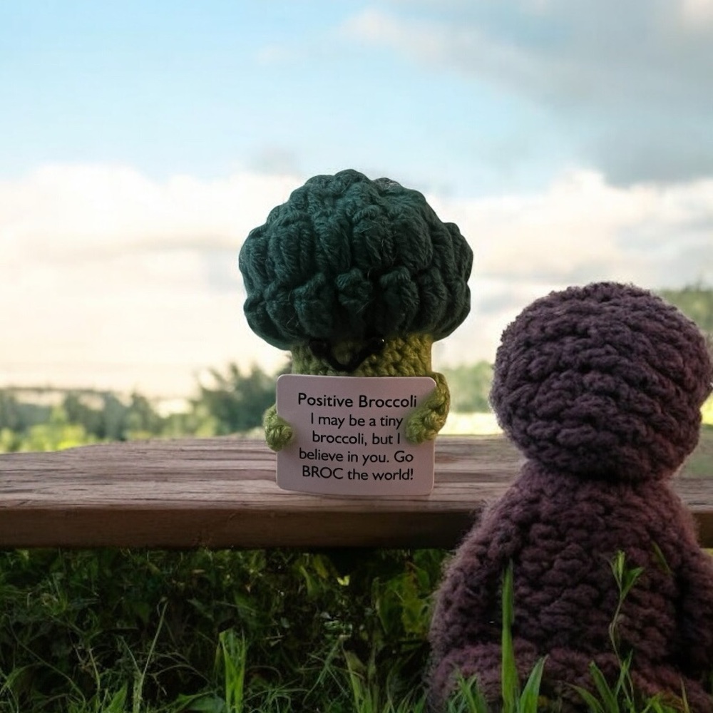 🥦 Crocheted plush emotional support 🥦 broccoli